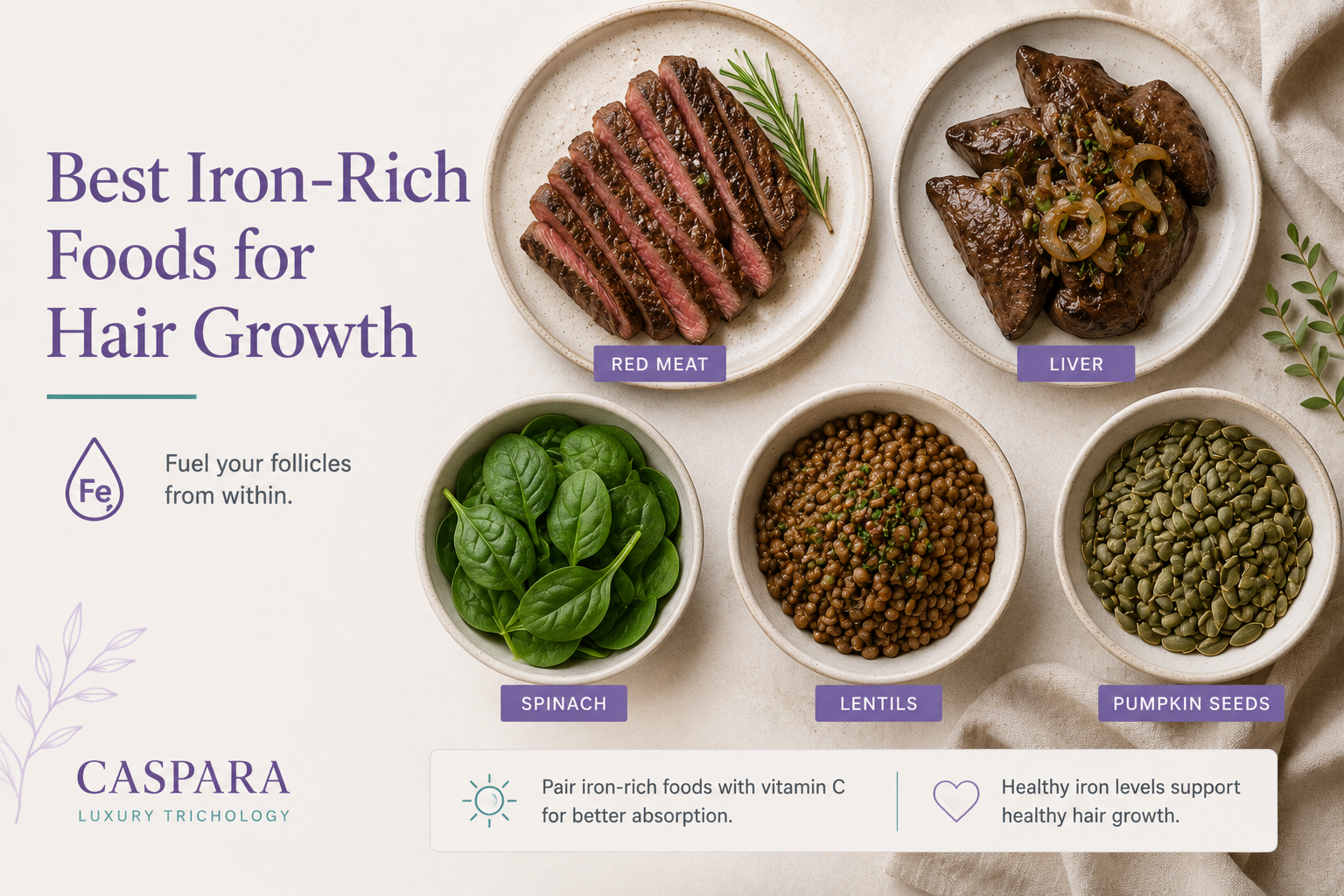 Best Iron-Rich Foods for Hair Growth