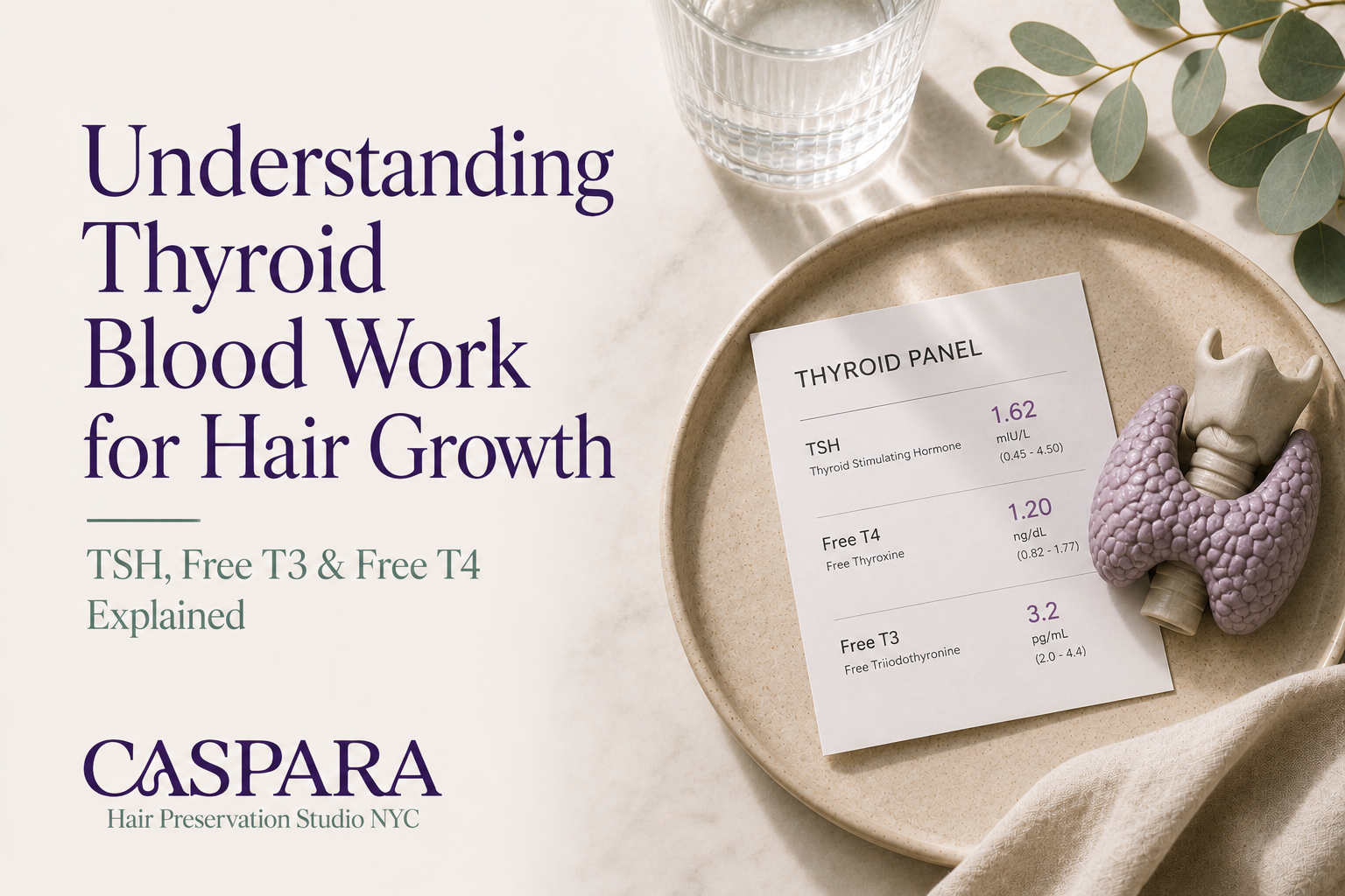 Understanding Thyroid Blood Work for Hair Growth: TSH, Free T3 &amp; Free T4 Explained