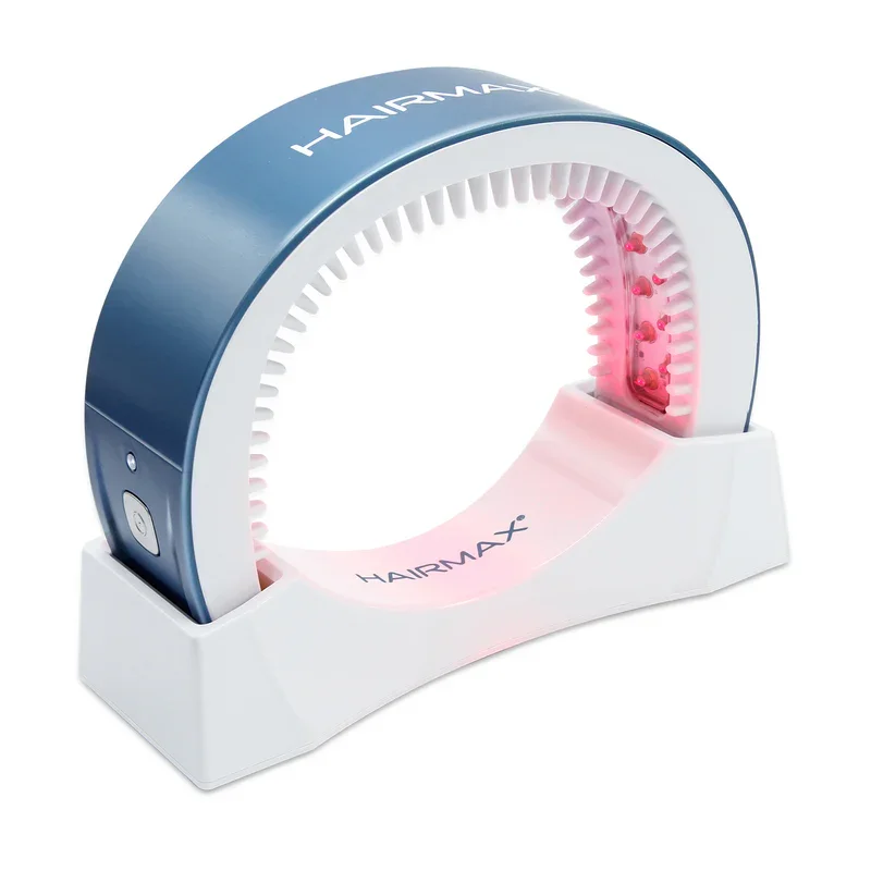 HAIRMAX LASERBAND - With 41 medical grade lasers (No LEDs). This powerhouse device targets hair loss by delivering focused laser energy to your follicles. Treats hairline and full head. Use 3x/week for fuller, thicker, stronger hair. 
