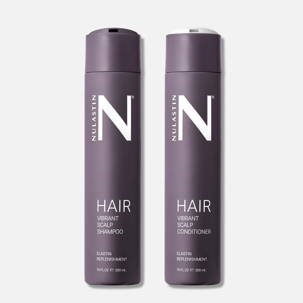 NULASTIN SHAMPOO+CONDITIONER SET -
Volume, smoothness, strength and shine. Elastaplex® Technology reduces visible shedding while hair bonding proteins address frizz and breakage. 