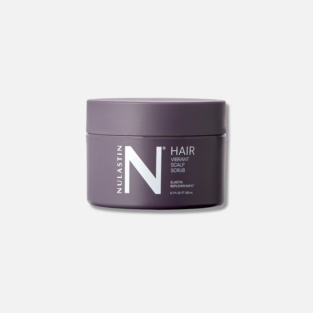 NULASTIN SCALP SCRUB - Purifying, pre-shampoo scalp scrub. Using lactic acid and charcoal to remove flakes and build-up. Color safe. Use weekly on wet hair before shampoo. 
