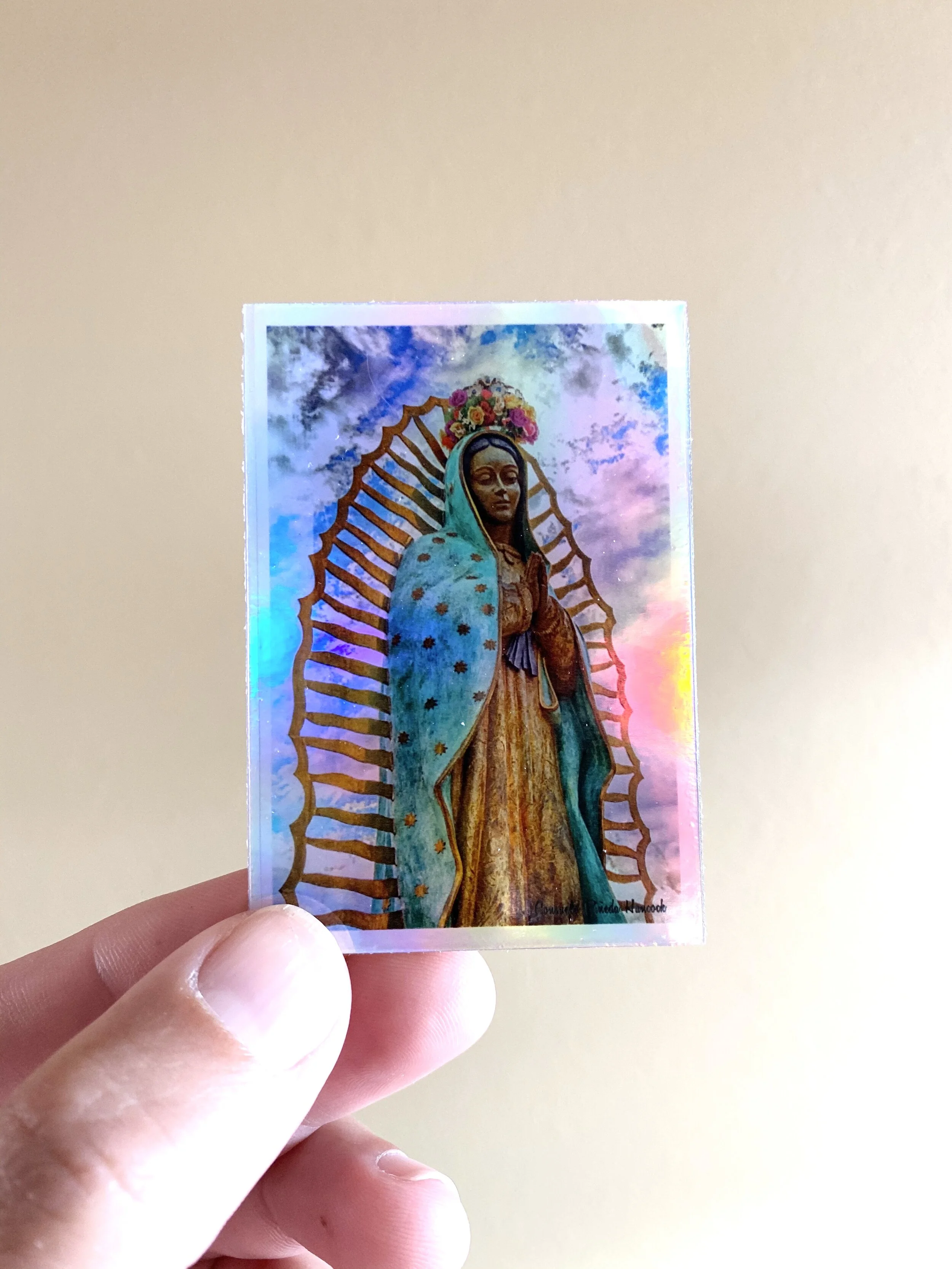 Heavenly Guadalupe - Holographic Sticker