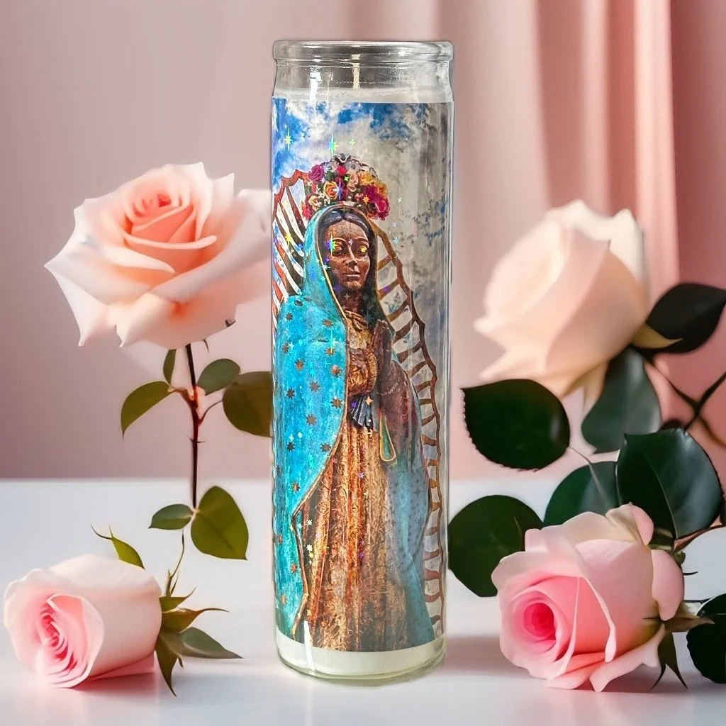 Heavenly Guadalupe Prayer Candle