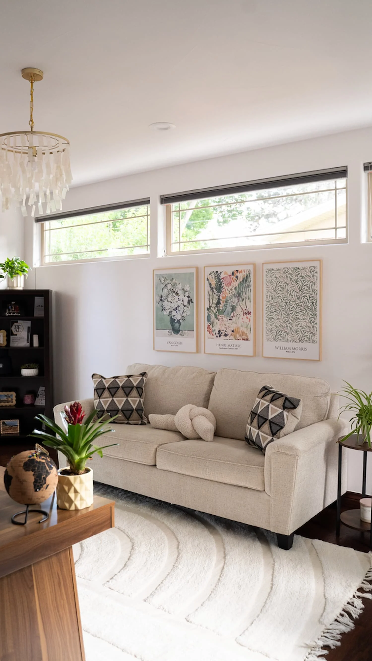 Comfortable couch in Denver grief therapy office