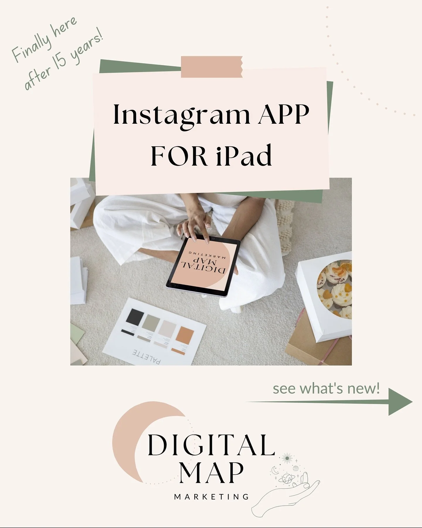 Instagram just dropped&hellip; a native iPad app! After 15 years, it&rsquo;s finally here, and it&rsquo;s not just bigger, it&rsquo;s better.
📋What&rsquo;s new?
* Reels are front + center (hello visibility )
* Stories + DMs at your fingertips
* Cust