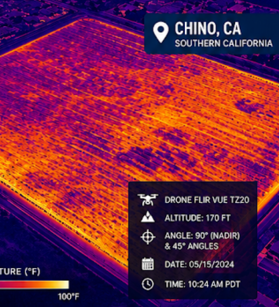 This service helps detect irrigation issues, crop stress, moisture inconsistencies, and potential infrastructure concerns.