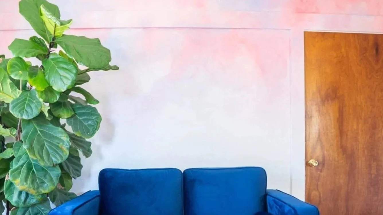 DIY Murals Anyone Can Do: Cotton Candy Watercolor Wall