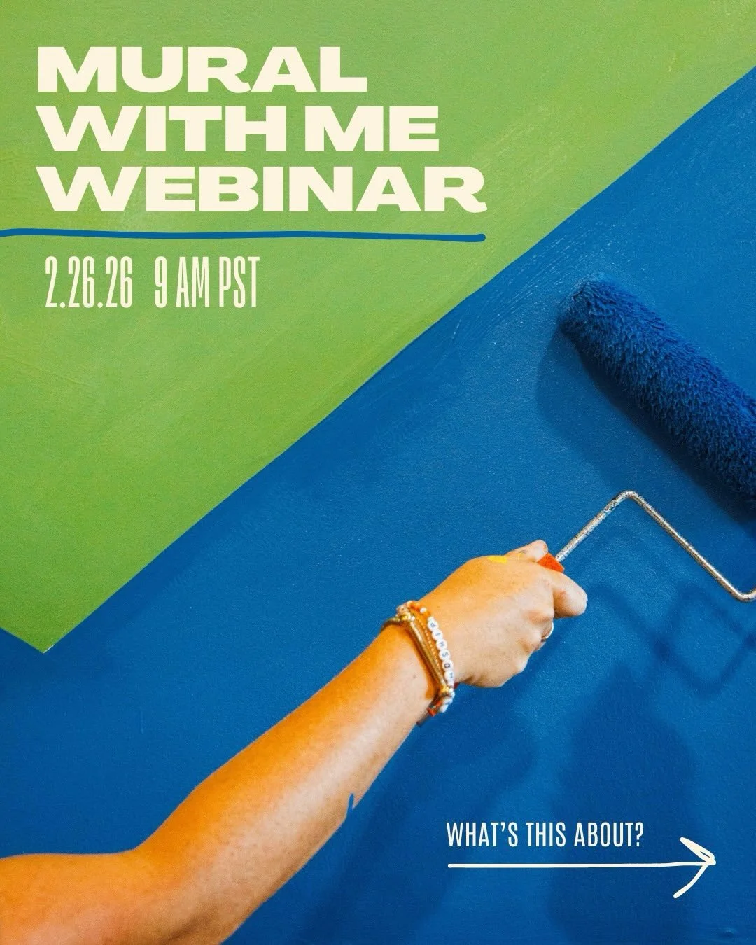 Reading about murals is helpful but seeing it in real time is a game changer💃

I&rsquo;m hosting a live mural crash course where I&rsquo;ll walk you through exactly how I approach a wall and I&rsquo;ll be teaching in real time from a job site 👀🎨

