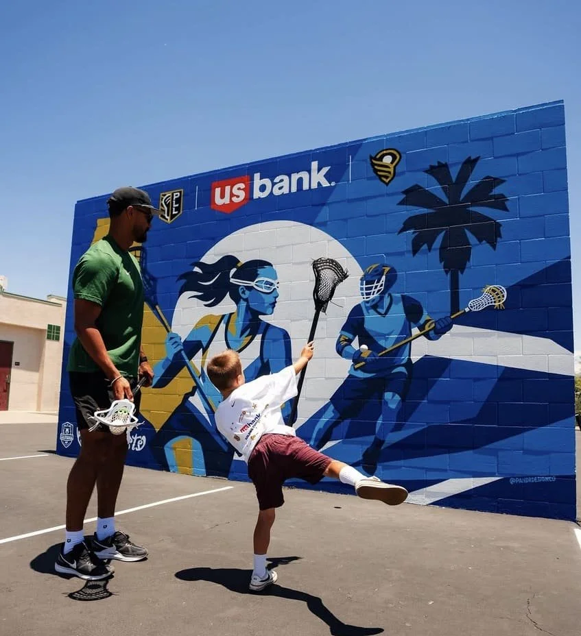 San Diego Sport Mural for US Bank, PLL, WLL
