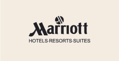 Marriott hotel logo with text 'Hotels, Resorts, Suites' underneath.