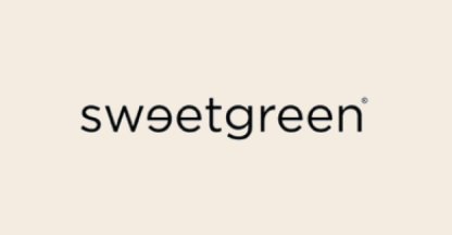 Sweetgreen logo on a beige background