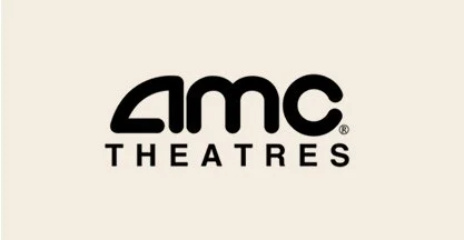 AMC Theatres logo on a light background.