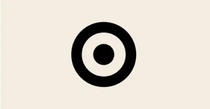 Target logo with concentric circles in black and white.