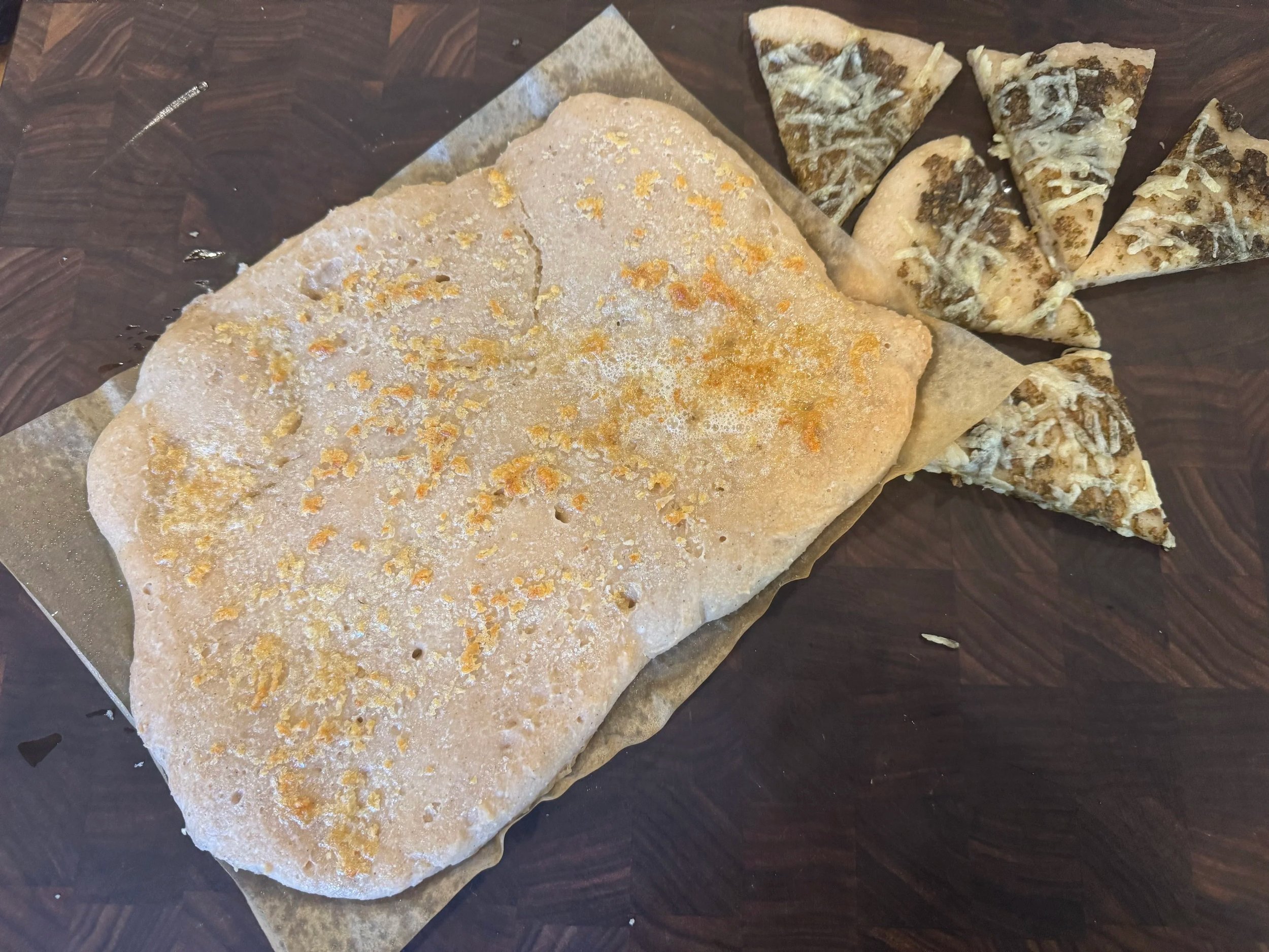 Gluten free dairy free flatbread.