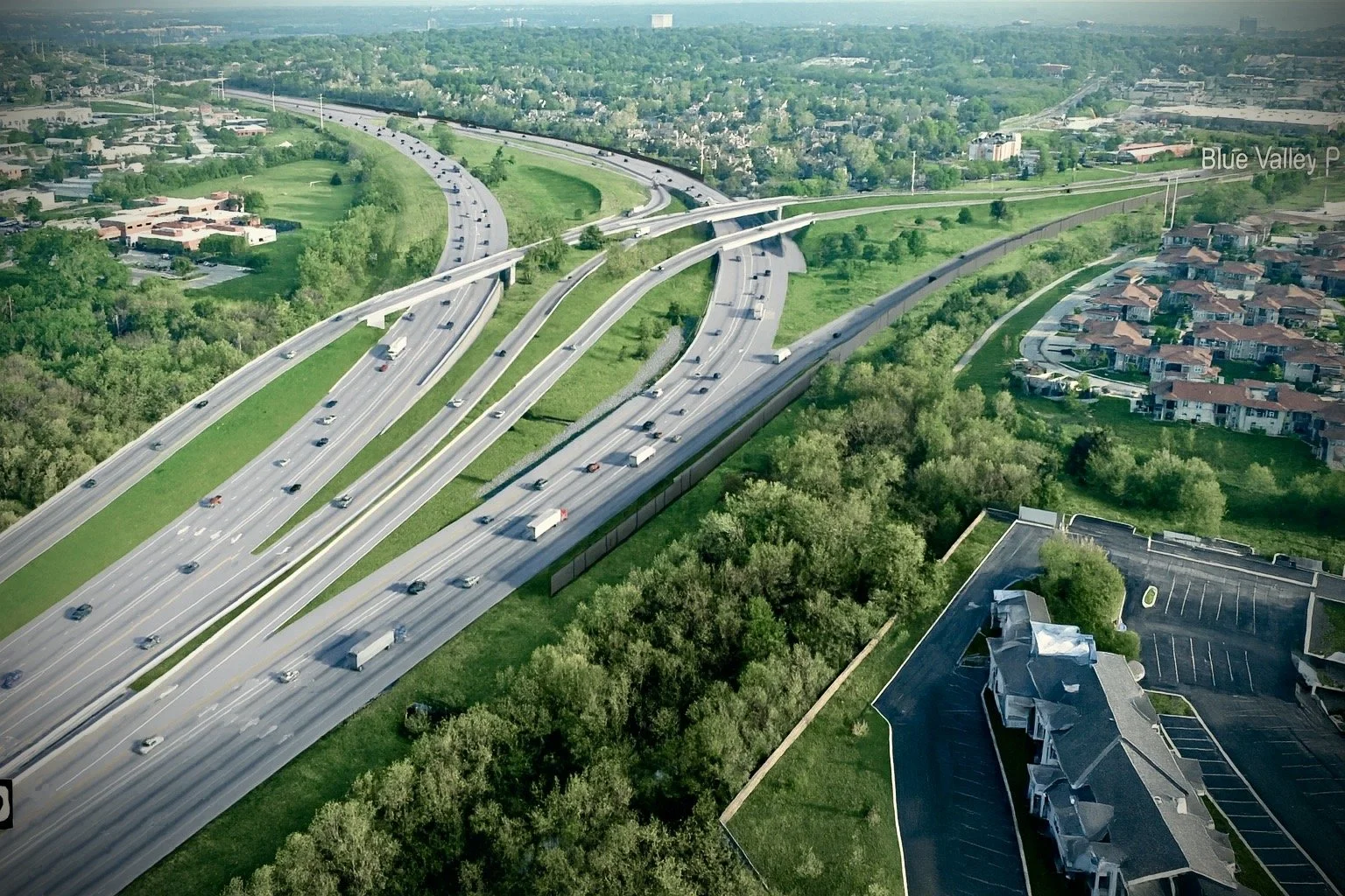 Image of express way with toll roads