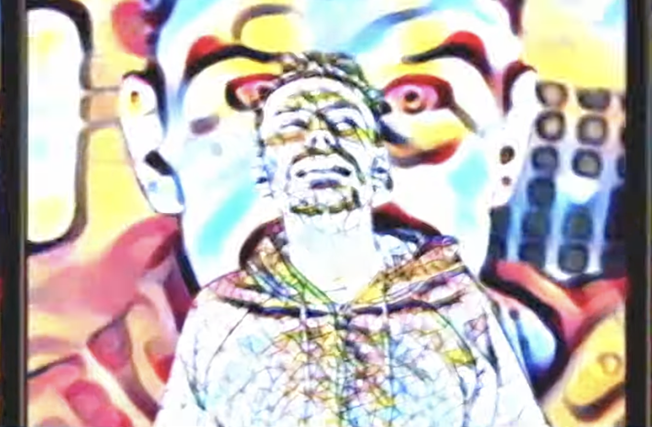 Abstract screen grab from Howlr's psychedelic music video