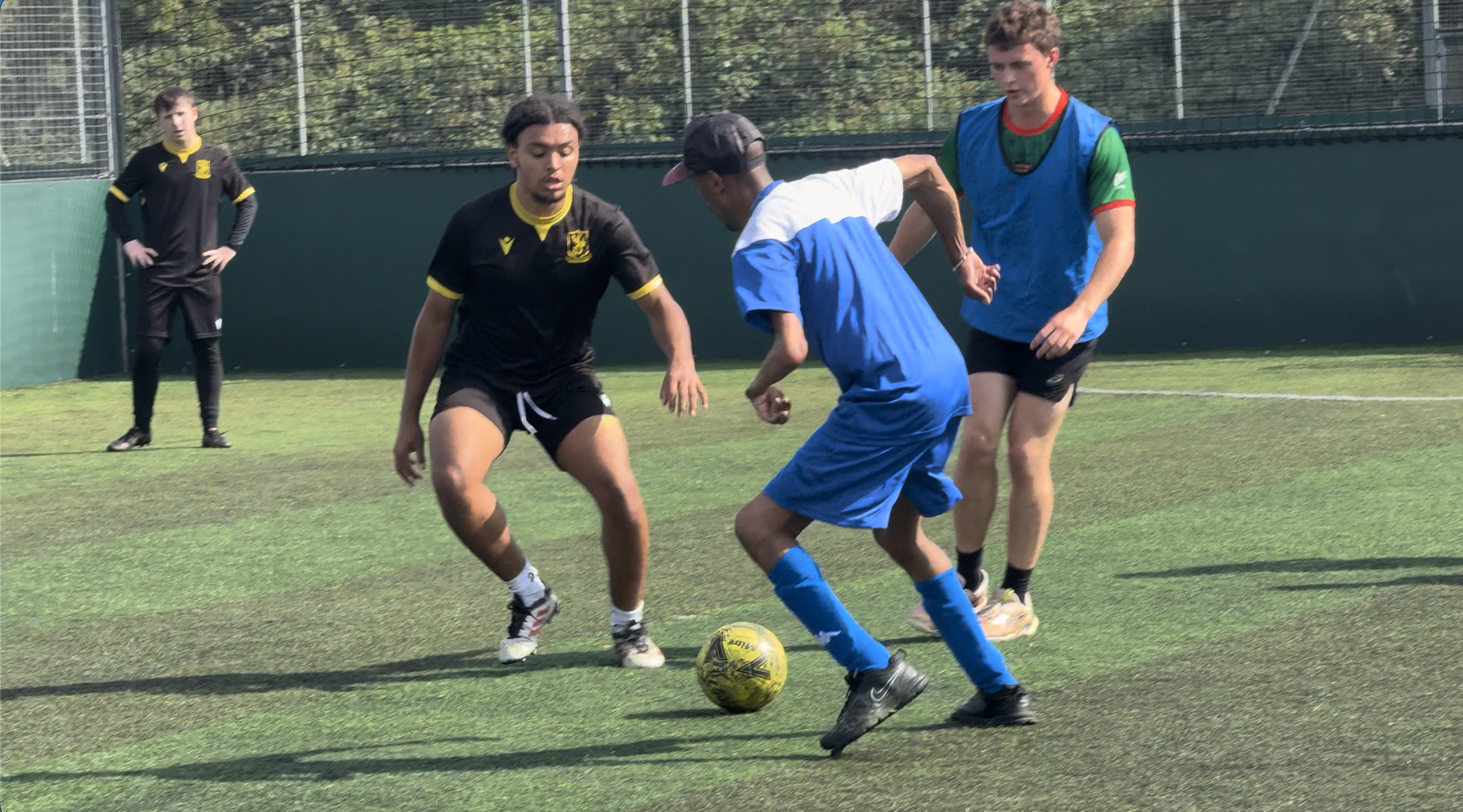 Photo from the video shoot of Kith & Kids' Charity Football Tournament