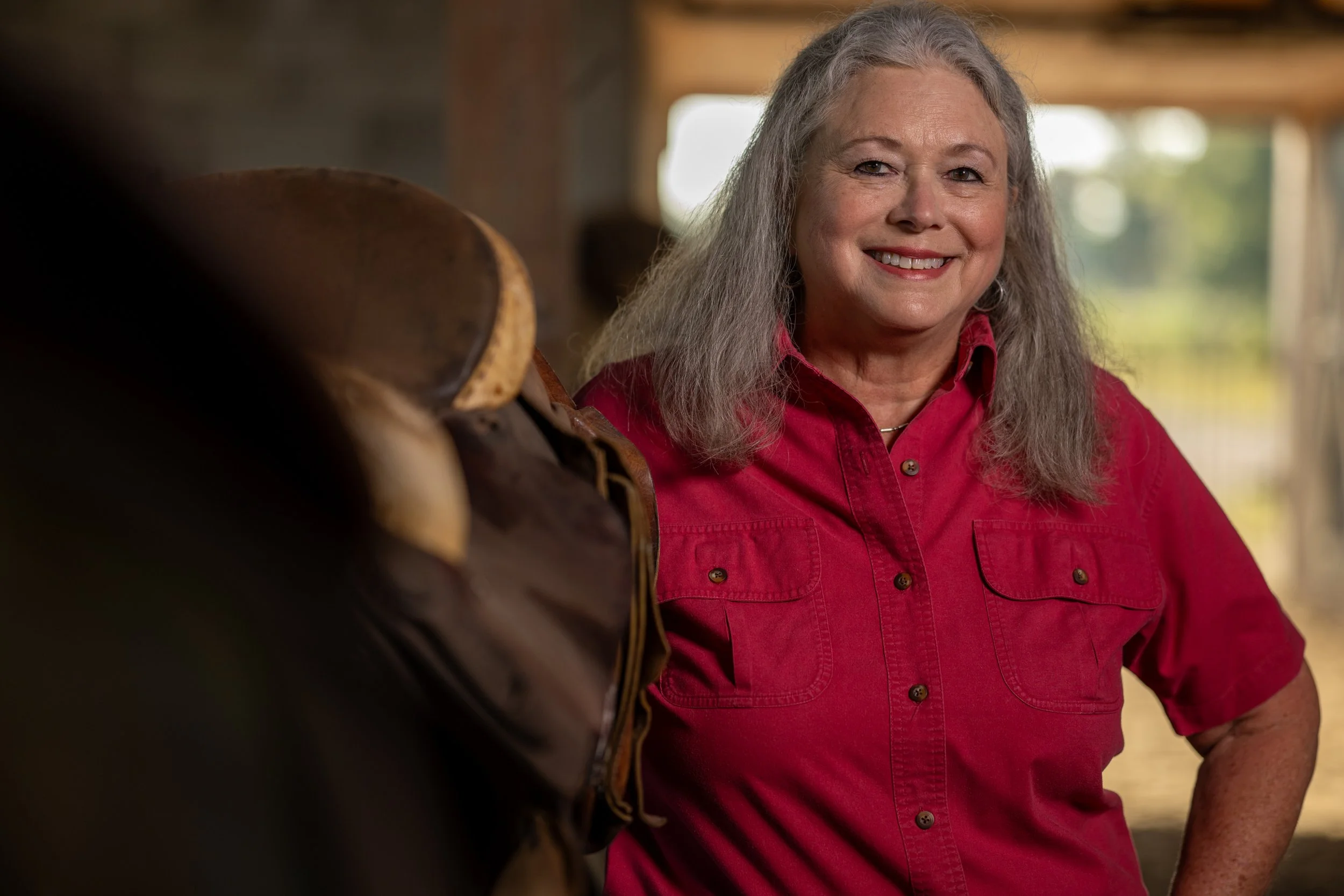 Liesa Priddy for Florida House Red Shirt + Barn + Saddle
