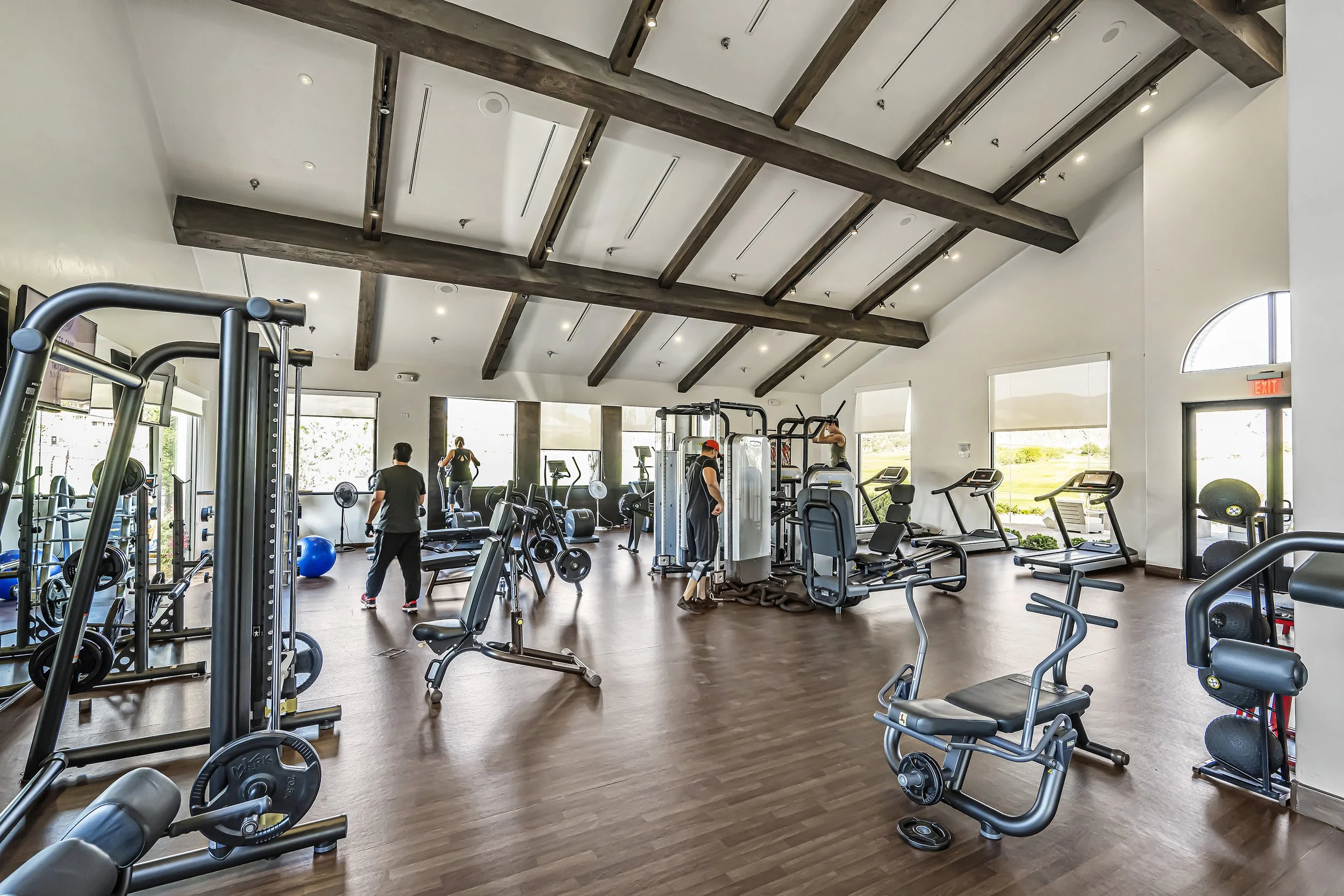 Lake Las Vegas Sport Club gym with various exercise equipment, treadmills, weights.