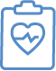 Heart on a clipboard icon
