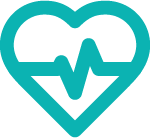 Heart with heartbeat icon