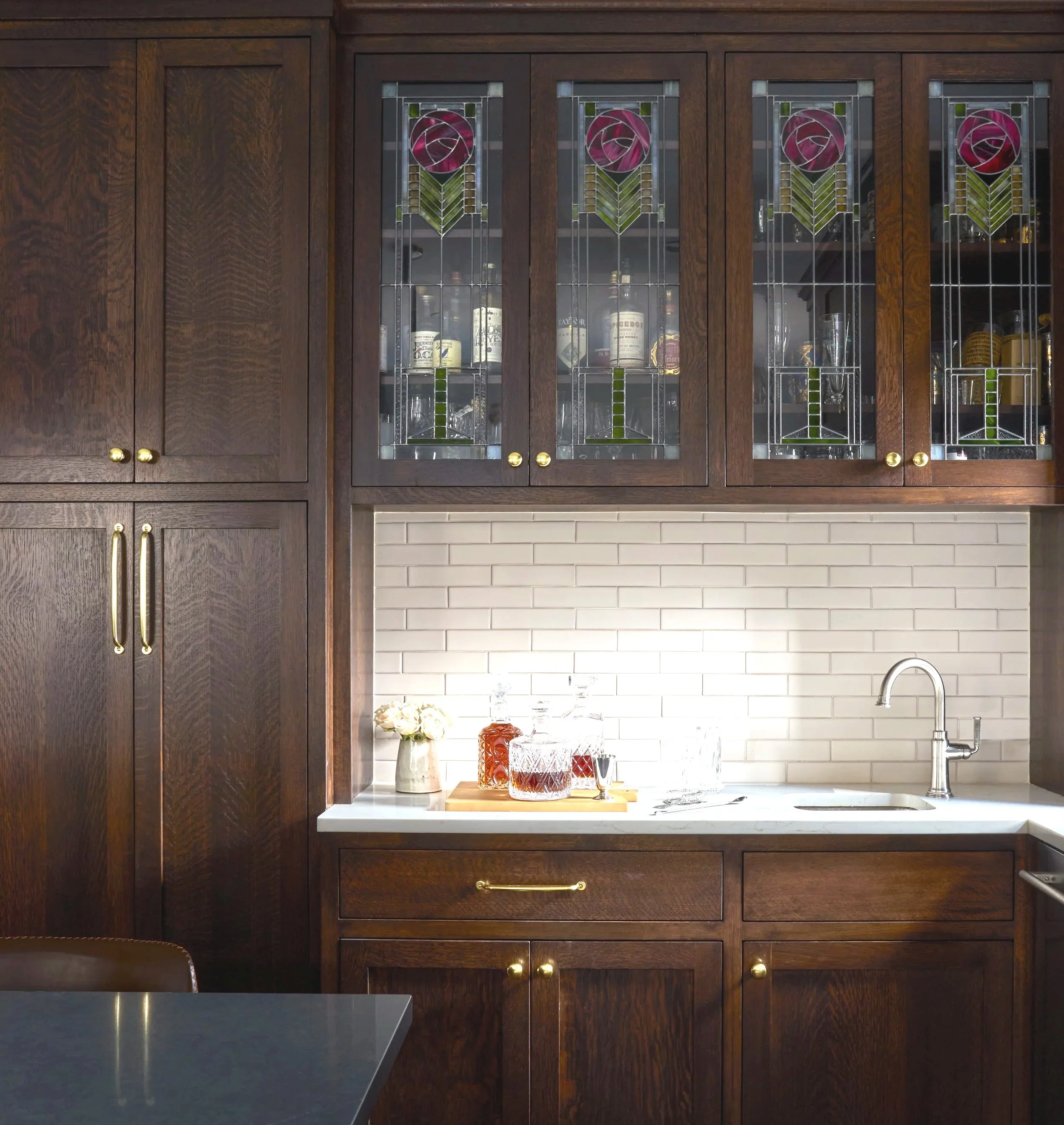 Quartersawn Oak Craftsman Kitchen