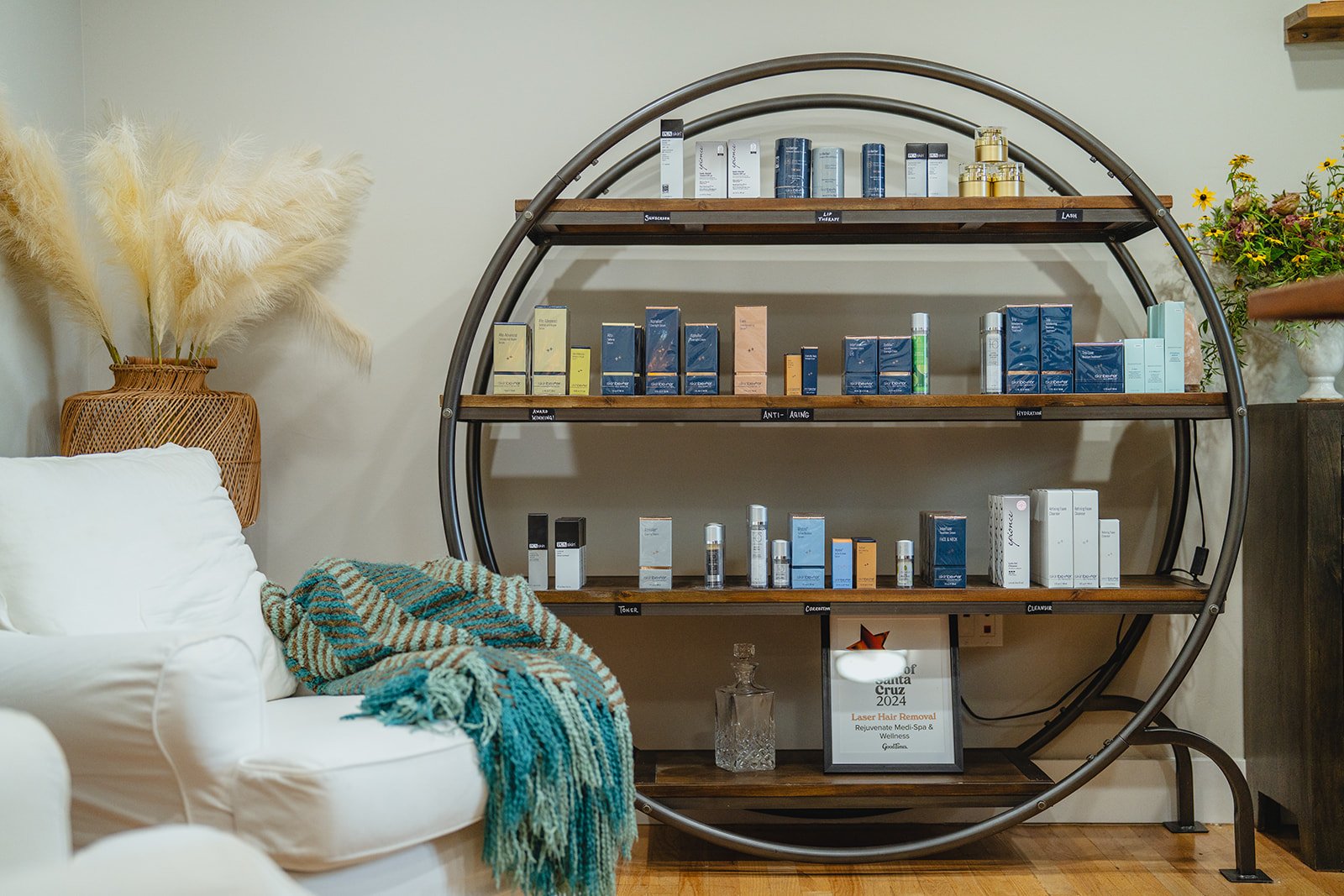 A table with all the products that Rejuvenate has.