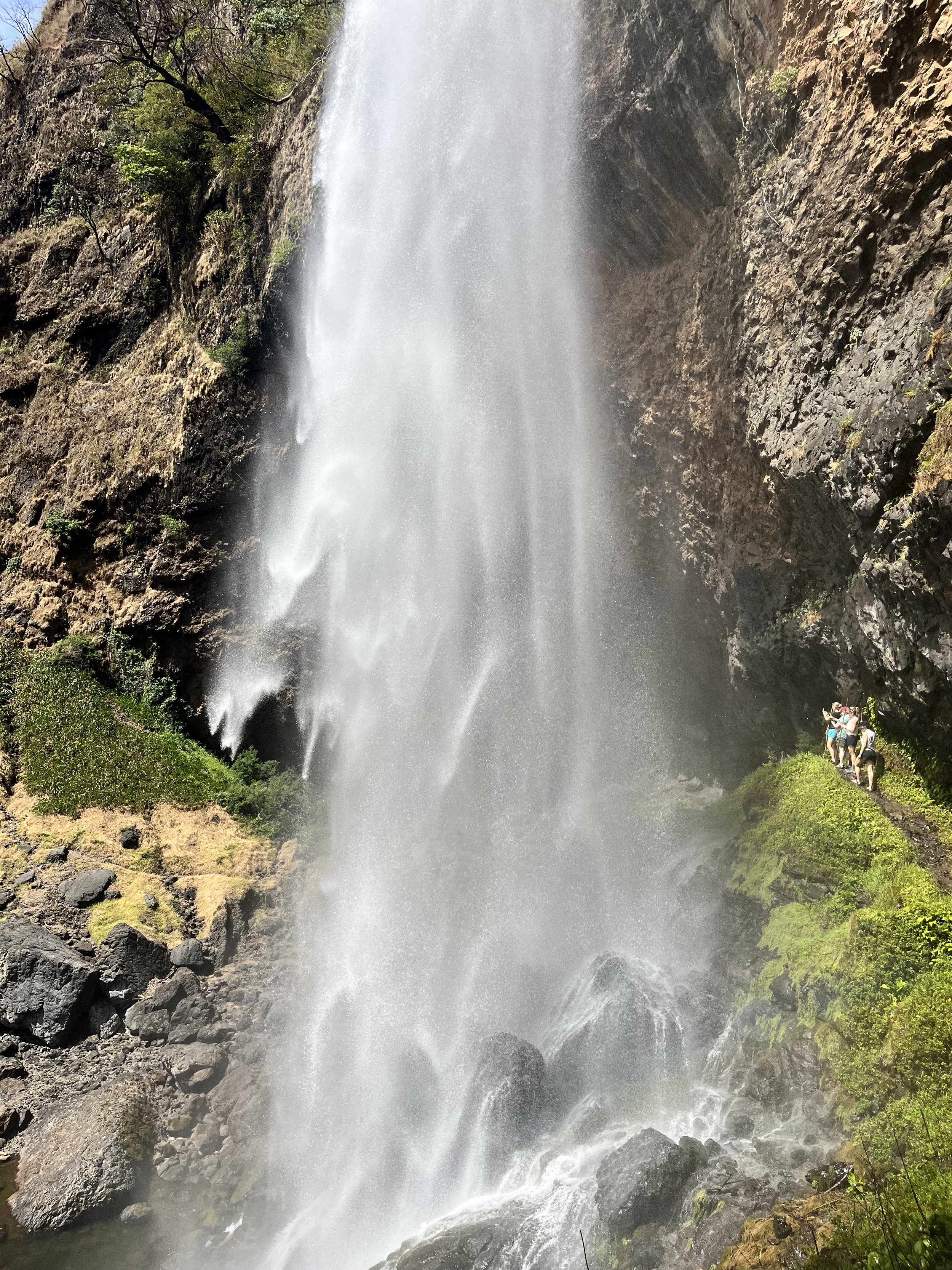 waterfall over rocks