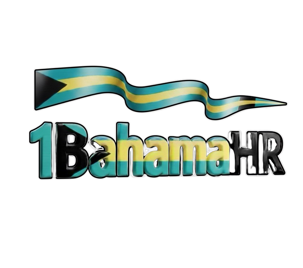 The image features a logo with a stylized stylized whale with a blue and yellow striped pattern, a large number one, and the text 'Bahama' with additional characters partially obscured.