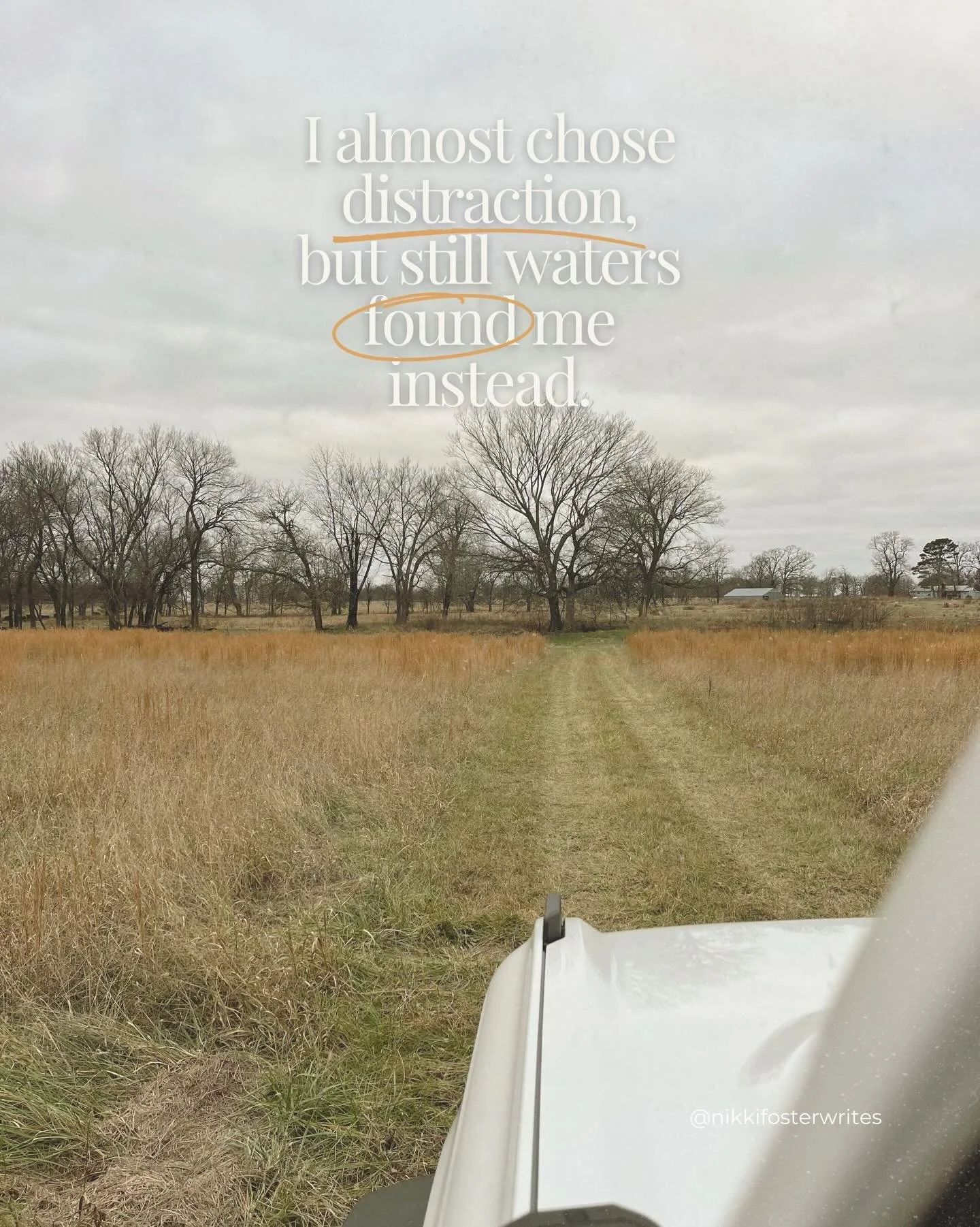 Today&rsquo;s still waters looked like a slow drive to our pond with the windows down and By Your Grace playing.