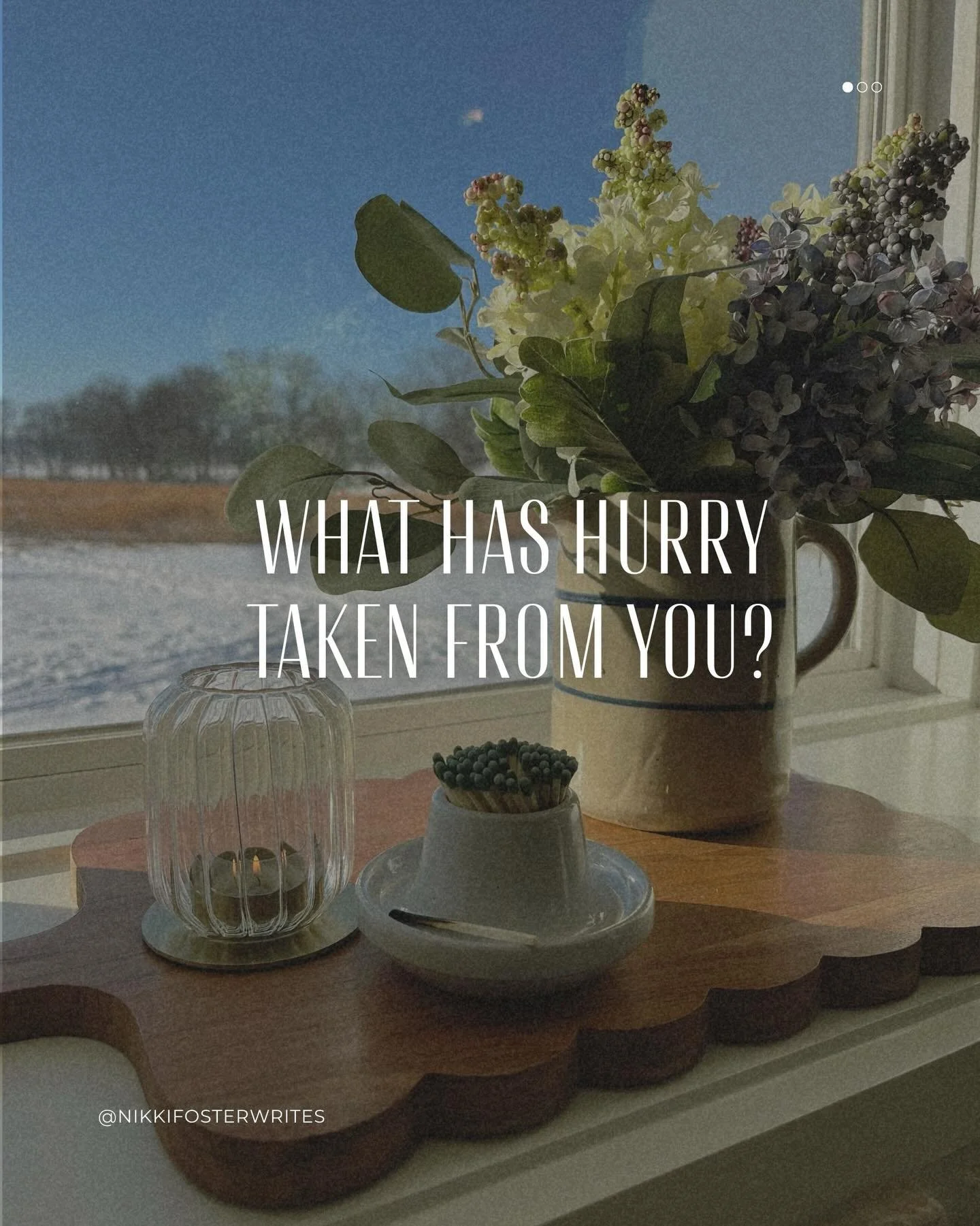 When I&rsquo;m rushed, I&rsquo;m less tender &mdash; 
with my family, my words, even my own heart. 🤍

Margin, I&rsquo;m learning, is where that tenderness is restored. 

Where do you need it right now?