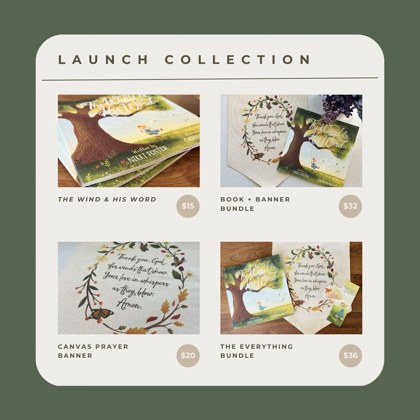 The Wind &amp; His Word Launch Collection is officially open &mdash; featuring the book, bundles, and a few special extras. 

✨ Orders open March 27 - April 5
📦 Ships in 2-3 weeks 

Everything is available in my shop for a limited time. 

👉🏼 www.n