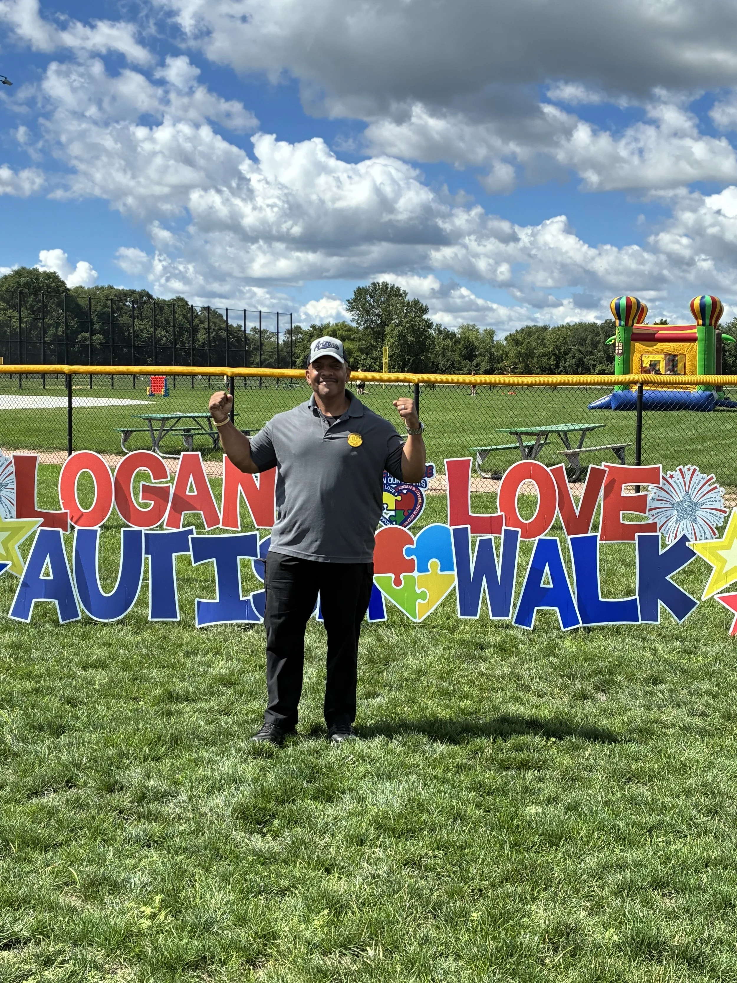 Edward Jenkins for Lake County, Indiana Sheriff, the current deputy chief of police for Lake County, at the Logan Love Autism Walk.