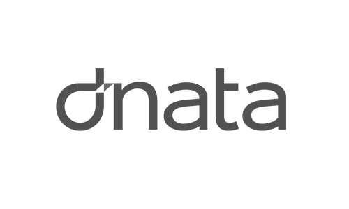 The image features the logo of dnata, a global air services company, with a black background and gray text.