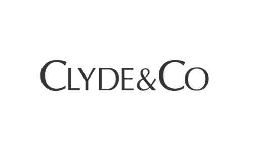 Clyde & Co logo on a black background
