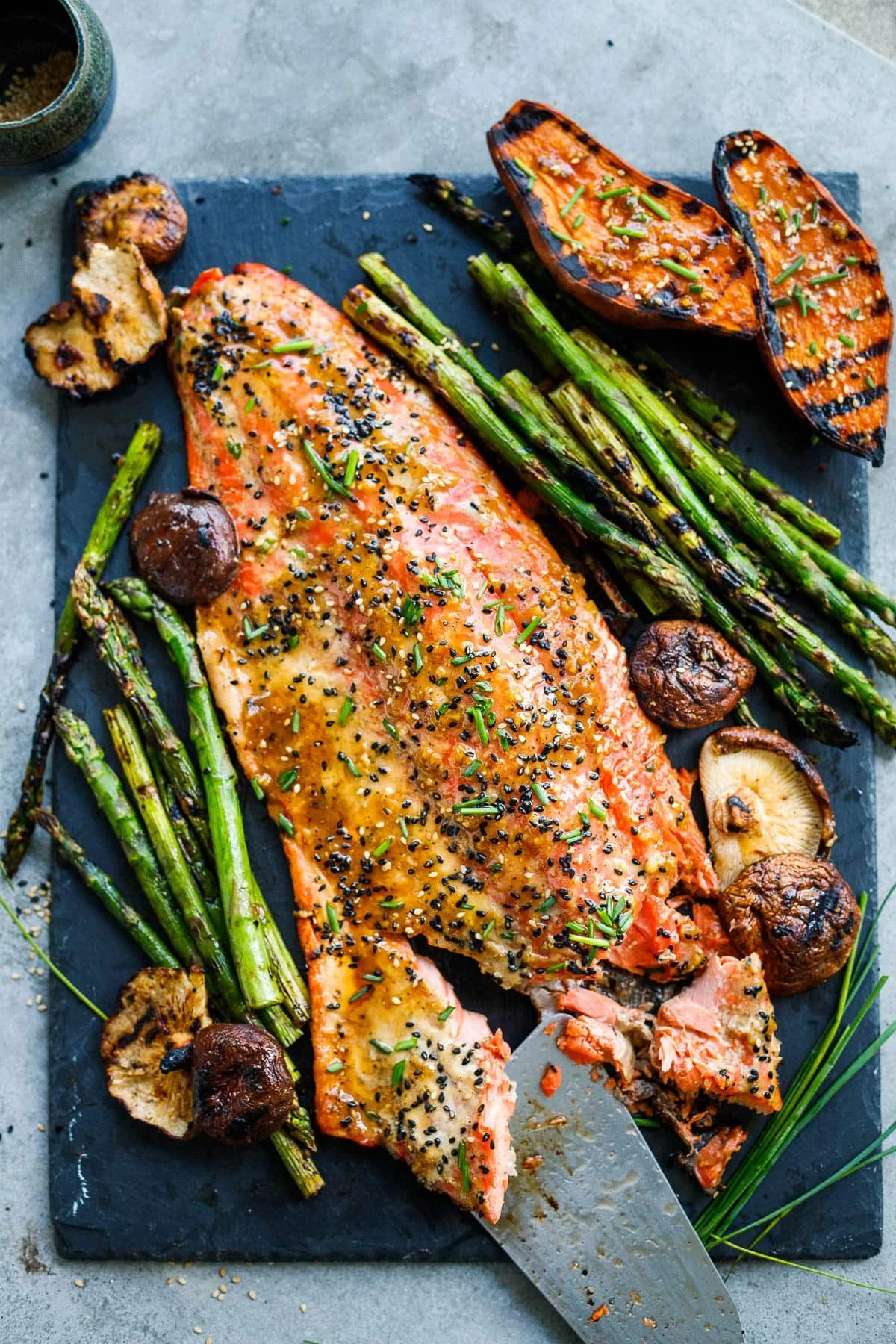 Grilled salmon