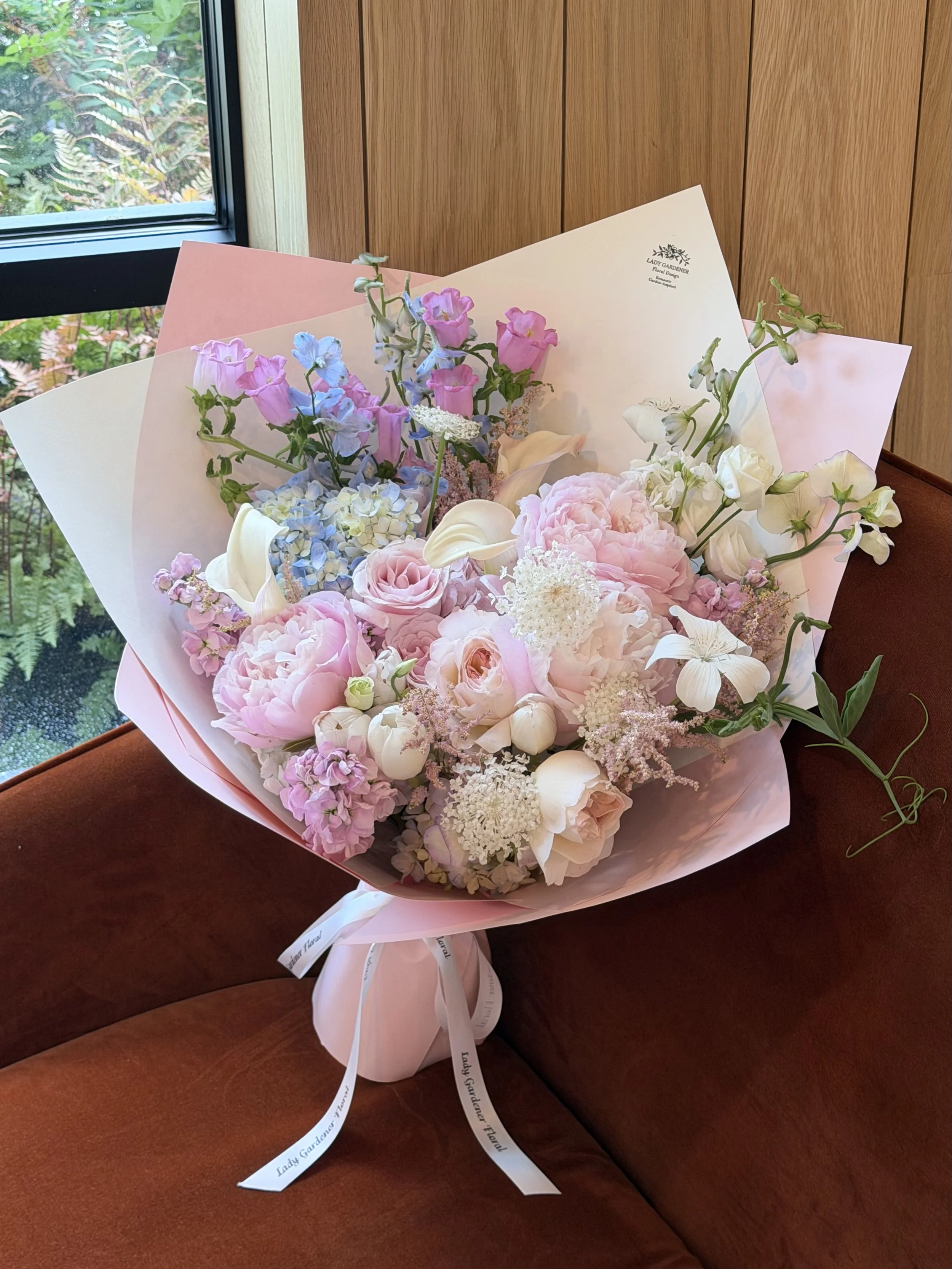 Custom bouquet - peony pink and blue.jpg