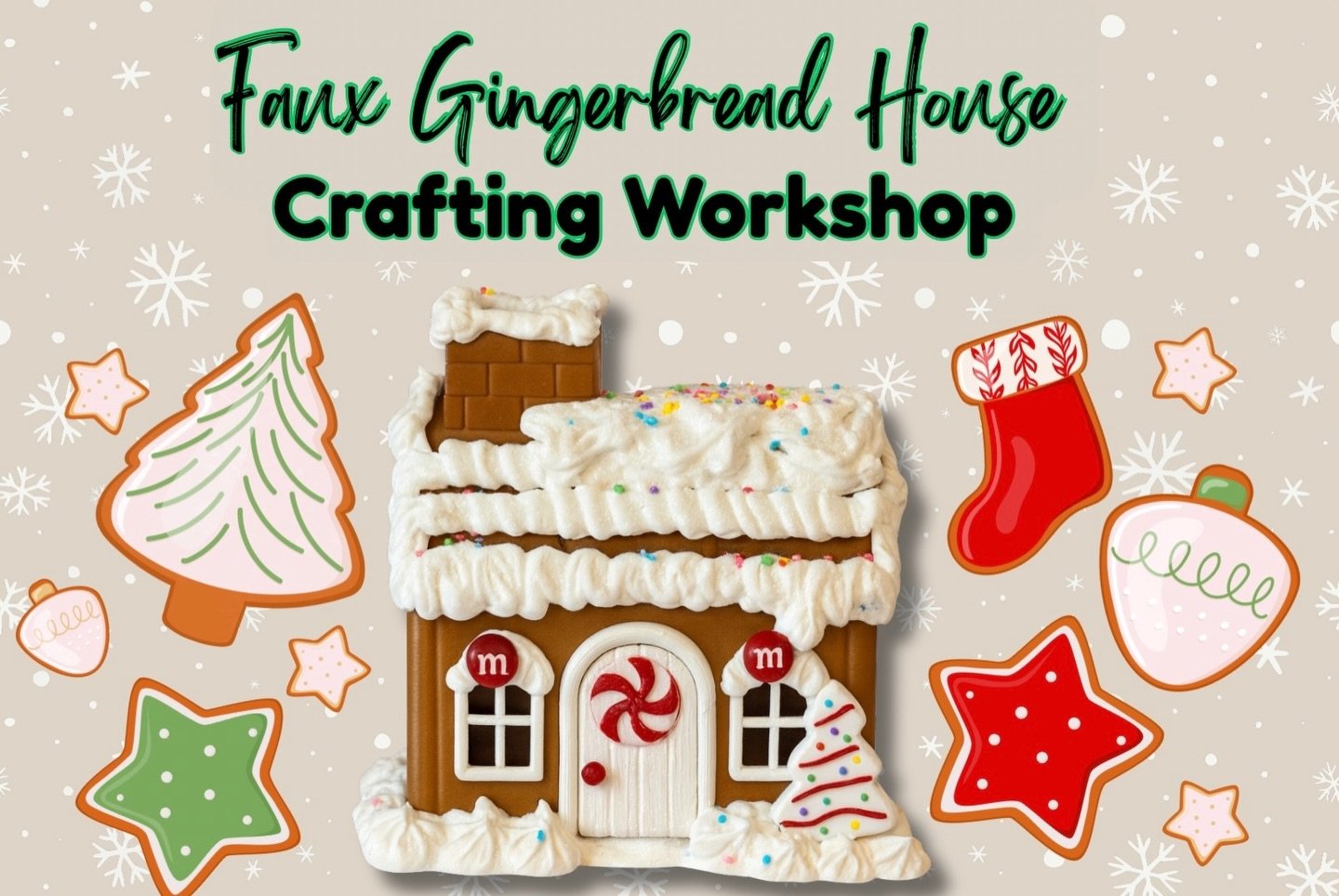 Our fake cake gingerbread workshop @4printssake3d has been added to Eventbrite.

Join us and make a 3D printed fake gingerbread house, enjoy a hot cocoa/cider bar and a free cookie ornament paint kit! 
 
The event is December 13th, at 4:00pm.