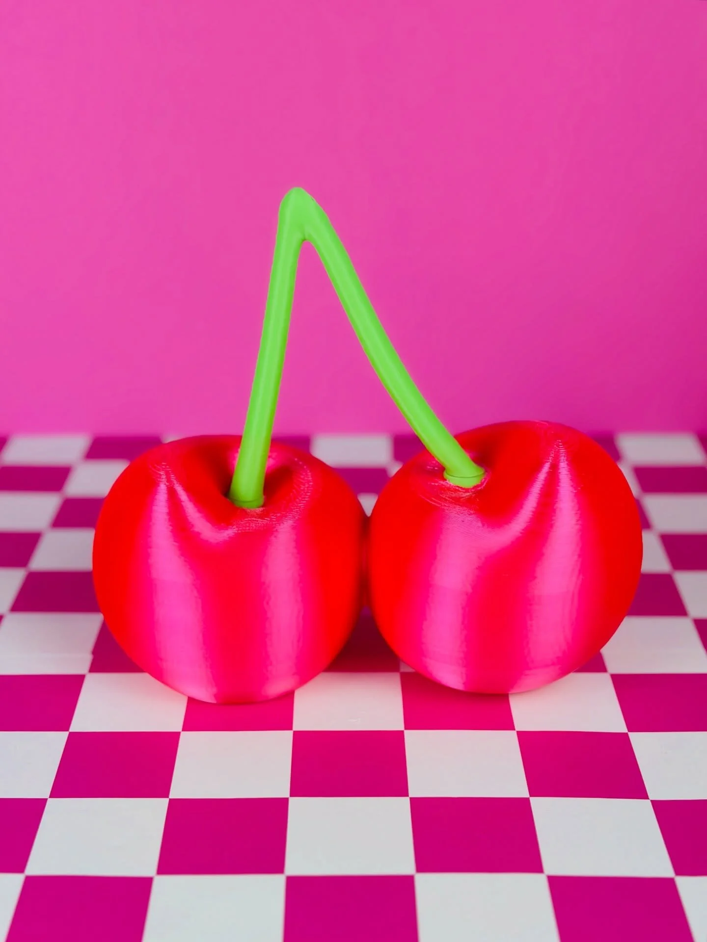 She&rsquo;s not subtle. She&rsquo;s a statement. 🍒✨

Meet the cherry sculptures that your shelf didn&rsquo;t know it needed.

Available in glossy classic red or soft satin pearl pink because your d&eacute;cor deserves a little drama.

3D printed, de