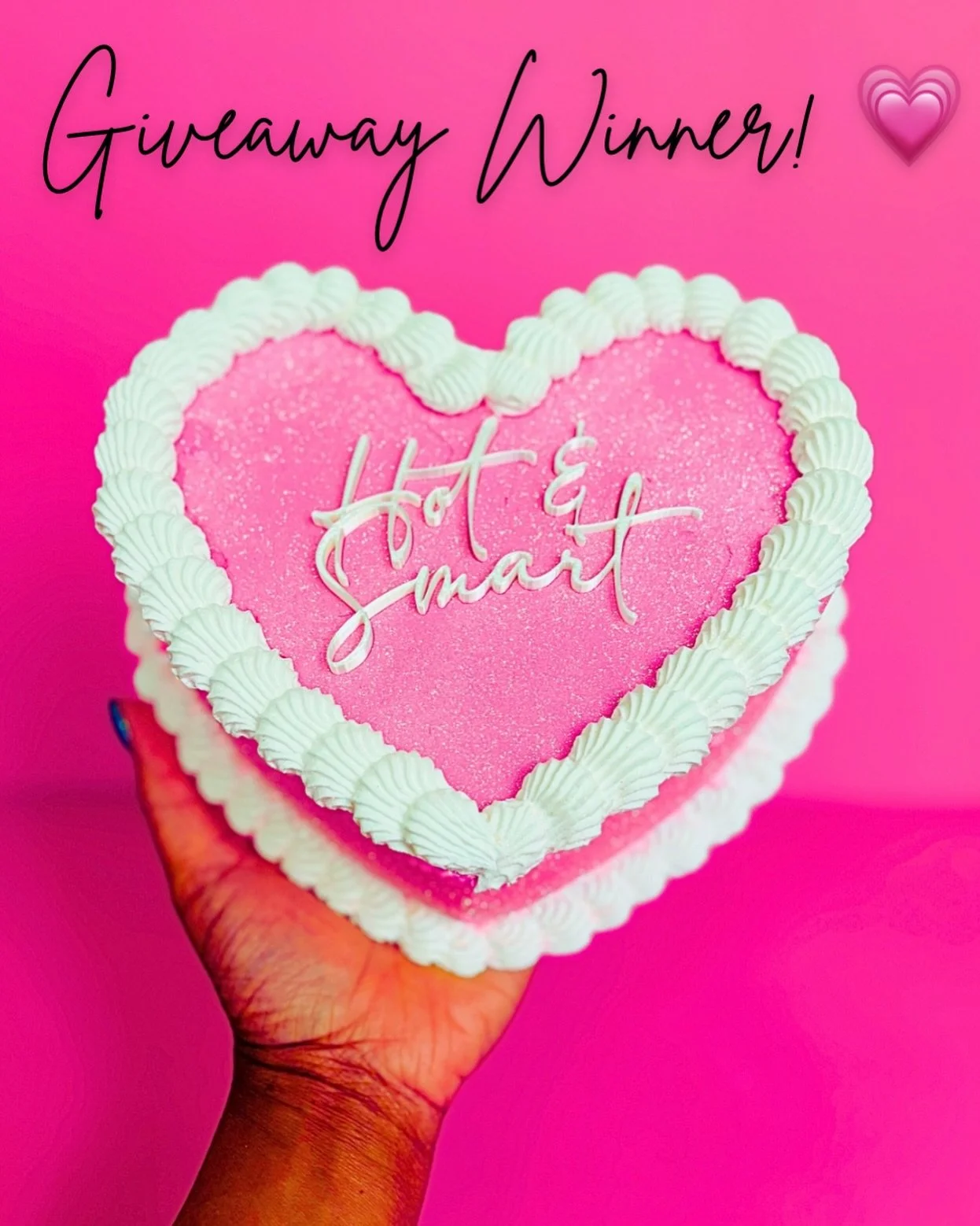 And the winner is&hellip; 🎉🍒

@uniquelynicole_ 

Not only did she win&hellip; she&rsquo;s getting a custom Cherry Pop fake cake ✨

I&rsquo;ll be creating a one-of-a-kind piece just for her with personalized lettering and I&rsquo;m sure the box will