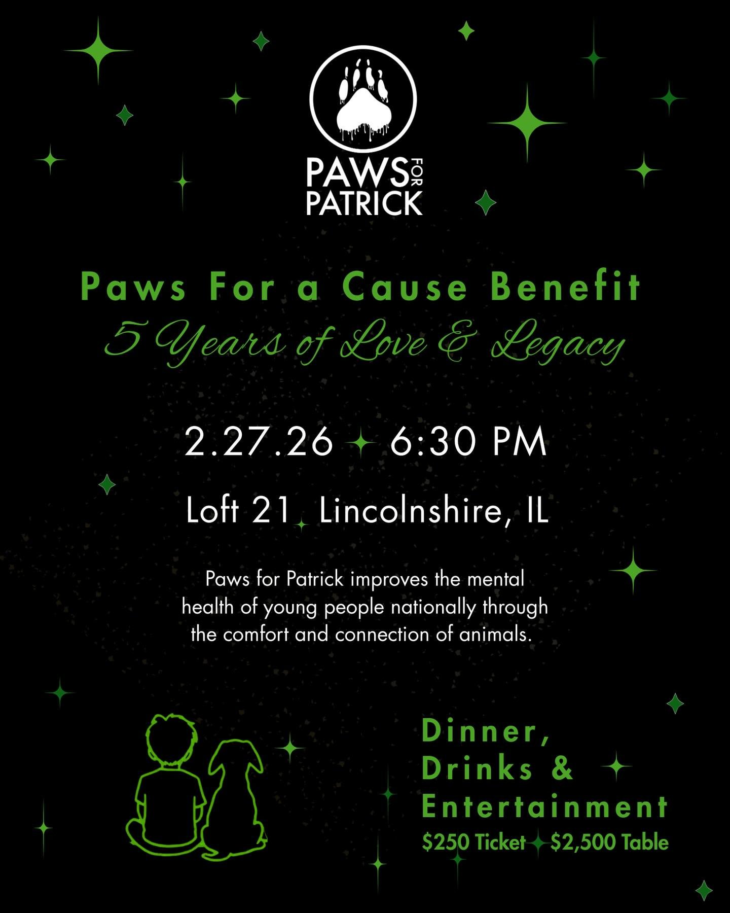 It&rsquo;s time to celebrate 5 years of love and legacy at the 2026 Paws for a Cause Benefit. ✨ This year&rsquo;s event is truly something new. For the first time, we&rsquo;re hosting a seated dinner paired with an unforgettable, mind-bending perform
