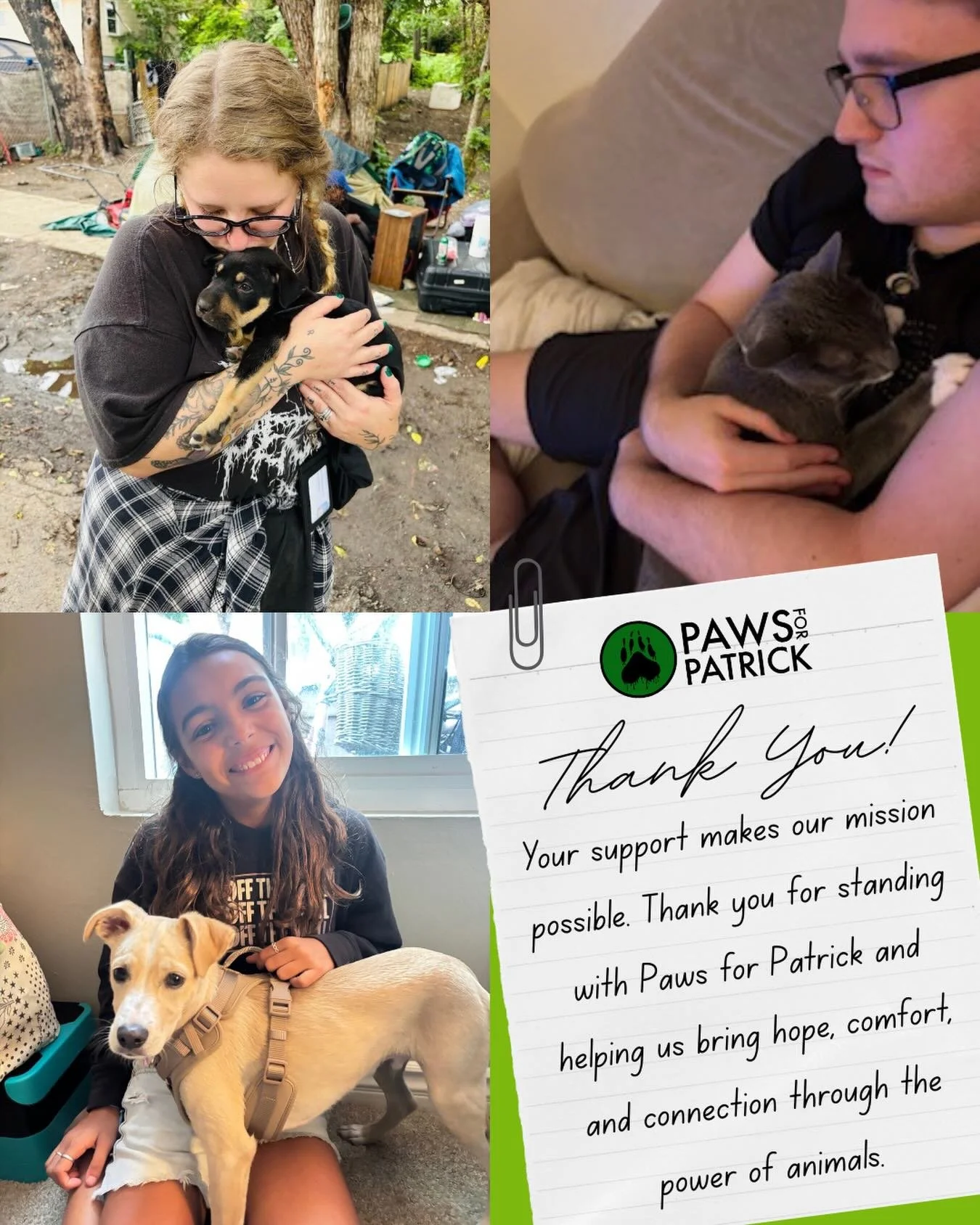 As we approach the end of the year, our hearts are full. Thank you to everyone who has stood with Paws for Patrick, our donors, handlers, partners, and supporters. Your belief in our mission makes every moment of connection possible, and we&rsquo;re 