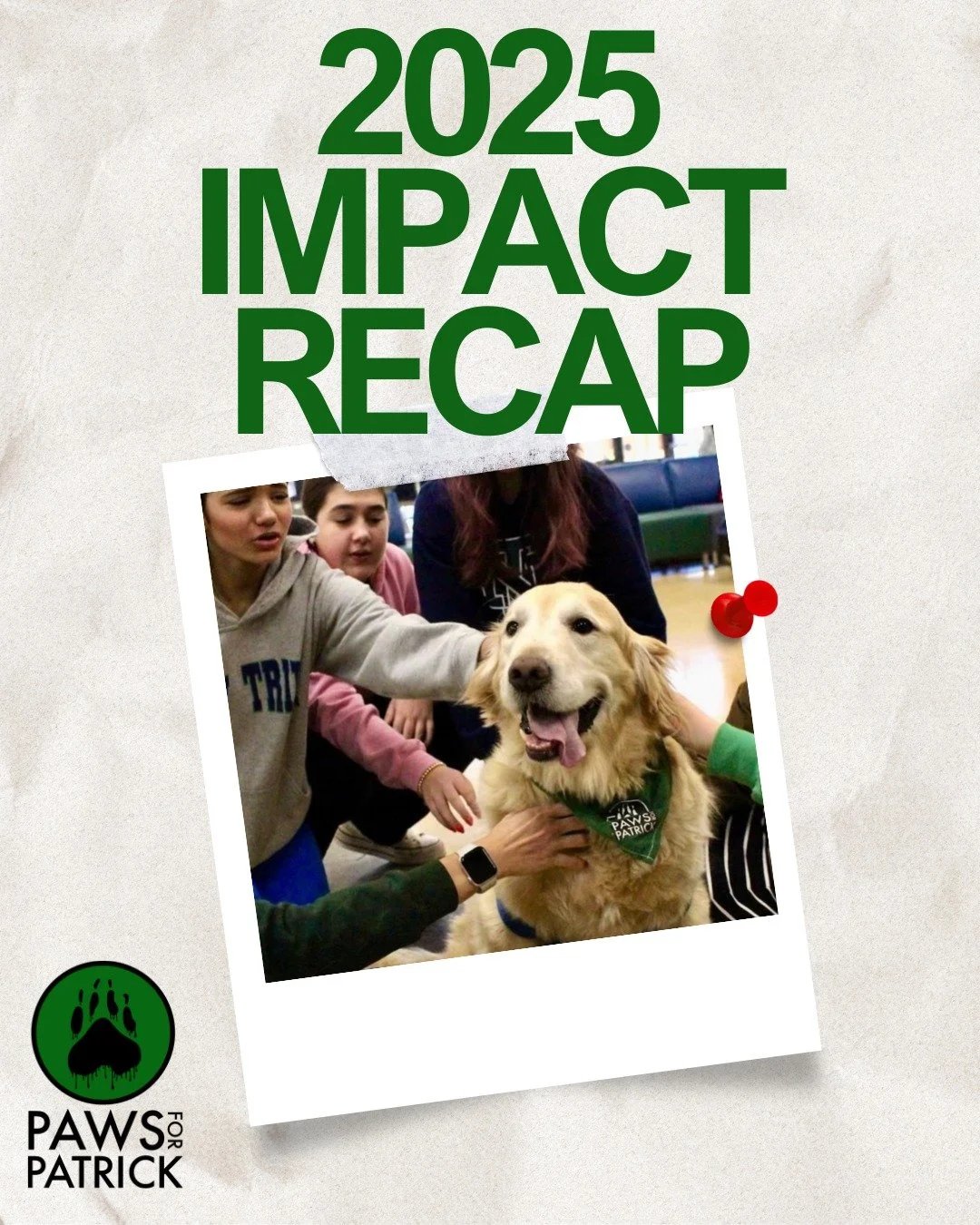 It&rsquo;s the last day of the year, and we&rsquo;re ending it with gratitude. 🐾💚

These numbers represent real moments of comfort, connection, and hope made possible by you. Thank you for standing with Paws for Patrick in 2025. We can&rsquo;t wait