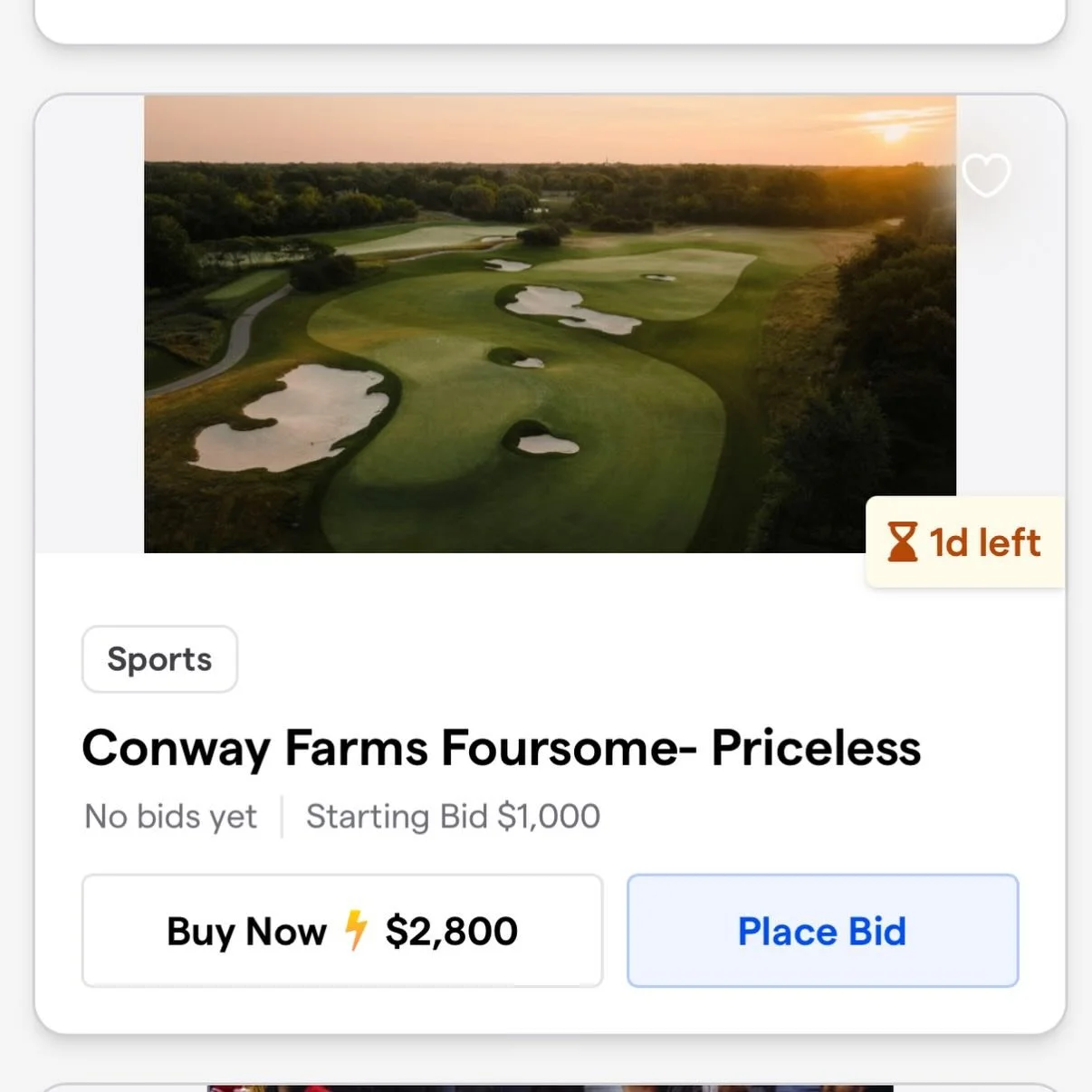 Sports fans you won&rsquo;t want to miss this! ⚽️🏒⛳️ 

Bid from anywhere on epic packages featuring Chicago Blackhawks tickets, Chicago stars experiences, and a foursome at the legendary Conway Farms Golf Club.

Bid from anywhere- If you&rsquo;ve go