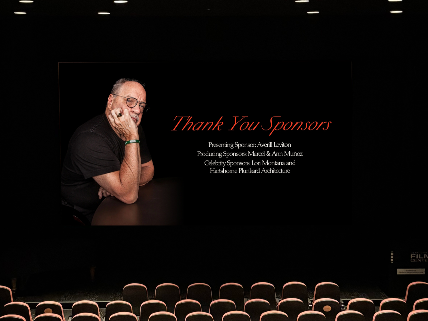 Sponsor recognition screener slide