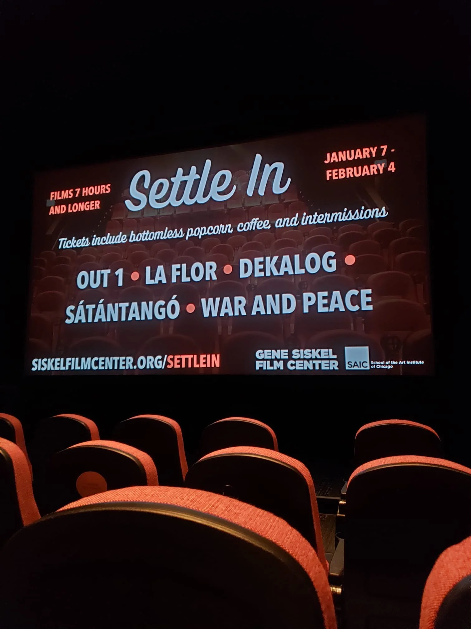 Screener slide on display (2023)