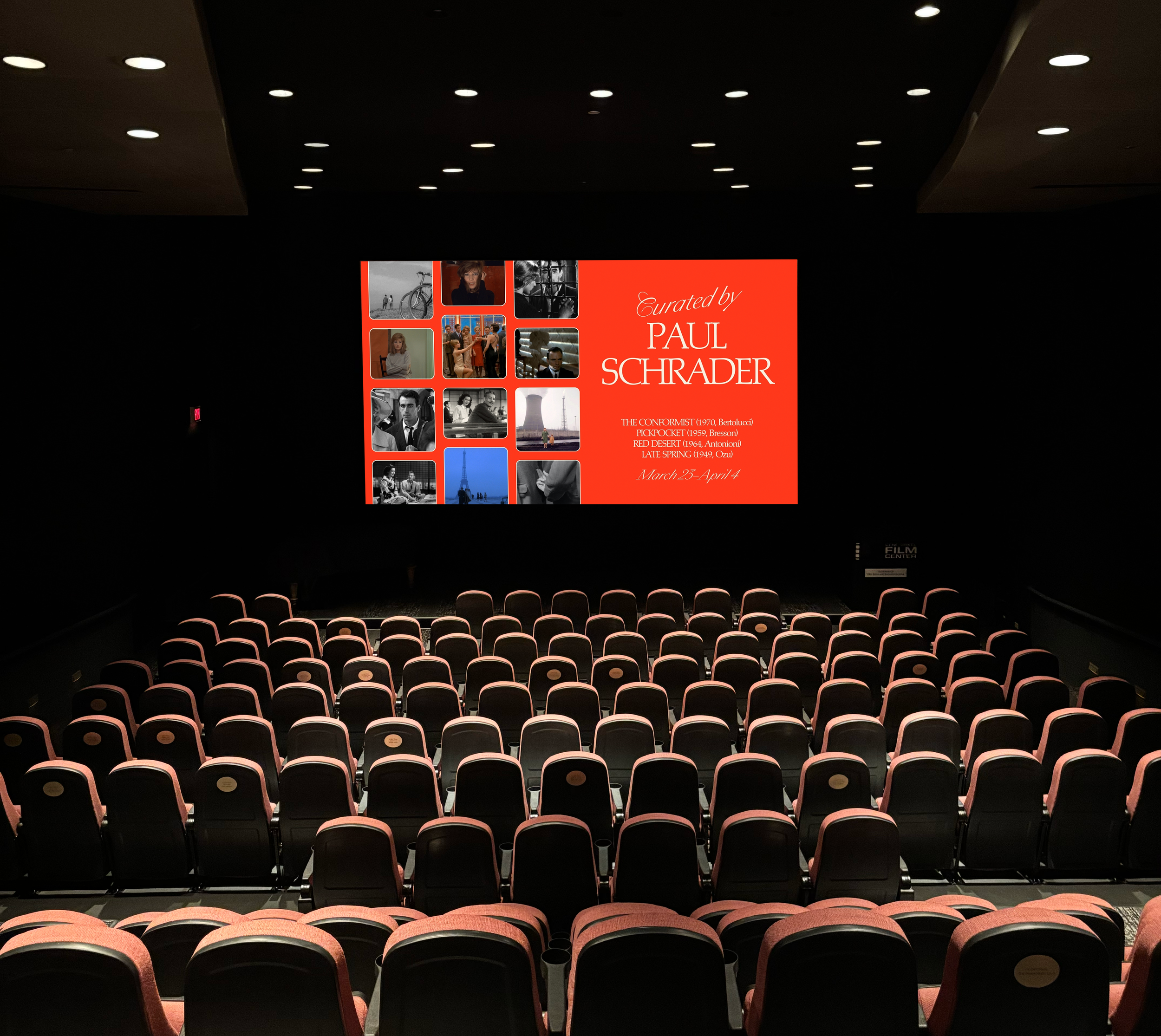 Screener slide promoting film series