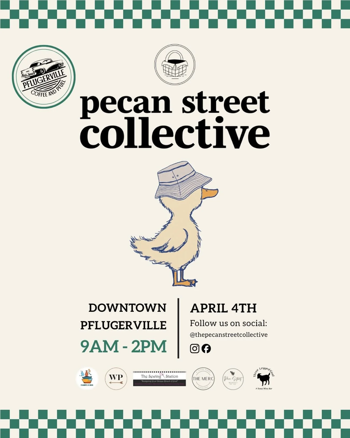 ⭐️ We are counting down until our next market! ⭐️

Join us April 4th
⏰ 9am-2pm

Stop by @westpecancoffee and grab a drink, make sure to check out the car show &ldquo;Coffee and Pfuel&rdquo; around the corner and shop all our wonderful vendor booths!!