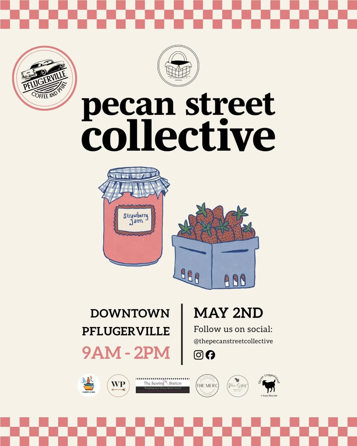 🍓 Our May market is right around the corner 🍓

We cannot wait to see everyone out shopping, grabbing coffees and enjoying the car show! 

📌 Saturday, May 2nd
⌚️ 9am-2pm

Tag a friend to joins us below! 
Show your love and drop a 🩷