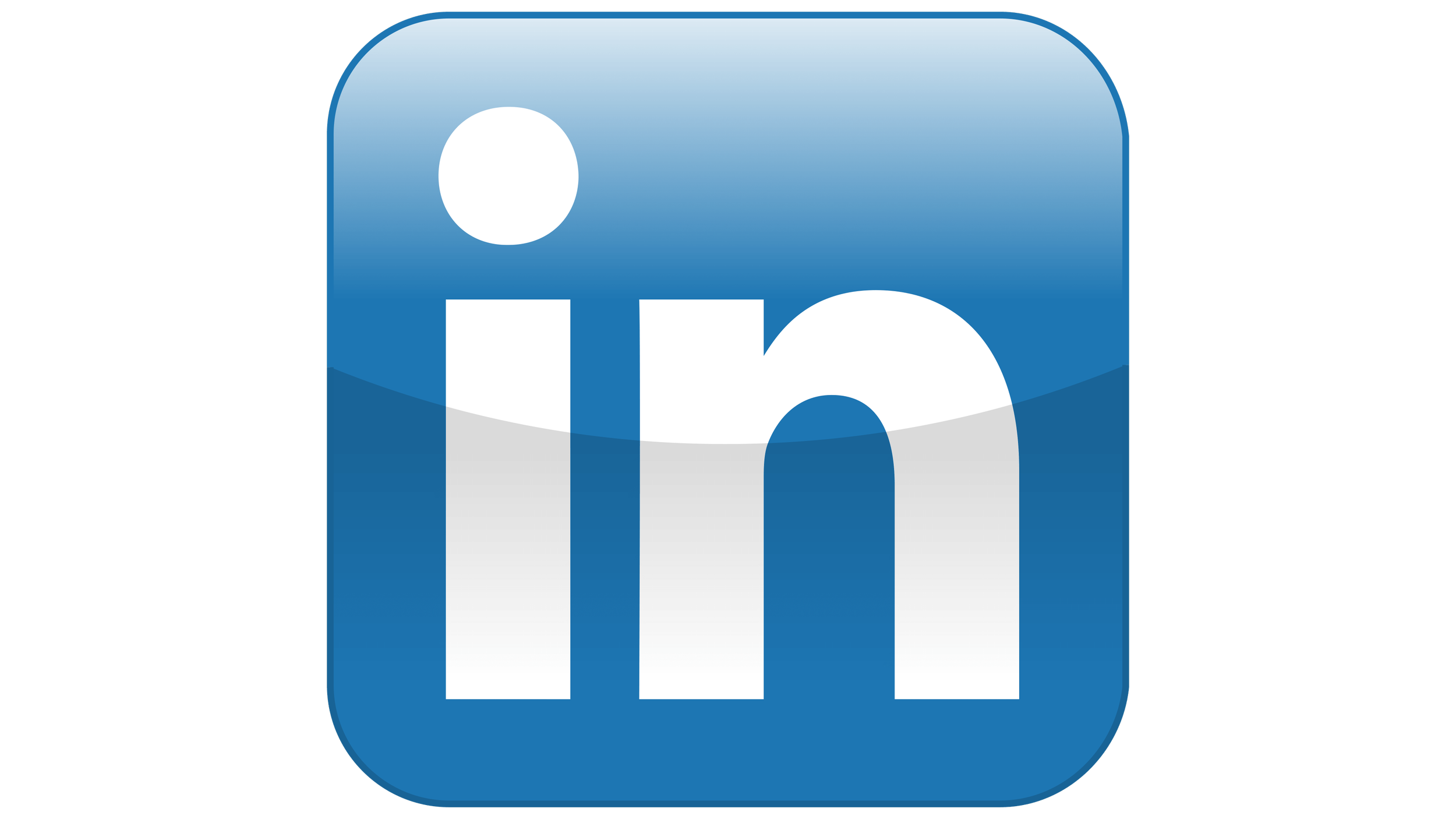 LinkedIn logo with white letters on a blue rounded-square background